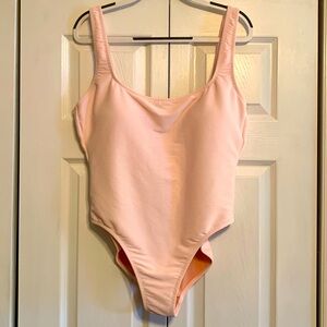 J. Crew, ribbed pink swimsuit, size 16, NWT